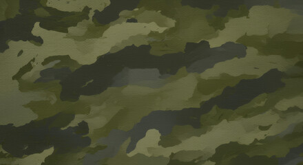 Fototapeta premium Camouflage Pattern Texture in Shades of Green