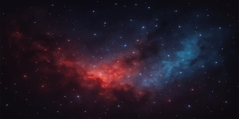 A bright, starry night sky with a vibrant blue galaxy and swirling nebula, perfect for an abstract cosmos illustration © Rupa