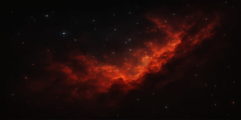 Fototapeta premium Explosion of a vibrant blue nebula illuminating the dark cosmos with glowing stars and cosmic dust