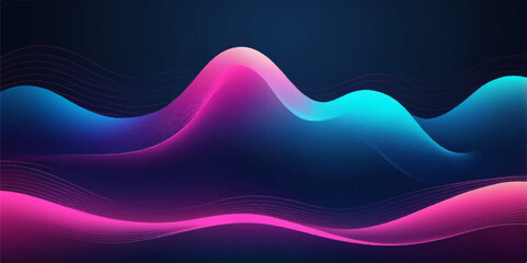 Abstract colourful wave vector illustration with flowing lines and curves creating an artistic backdrop and pattern