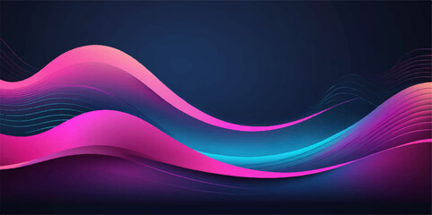 Abstract colourful wave design featuring flowing blue and purple lines