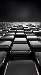 Obraz premium Abstract Black Glossy Cubes Pattern Background