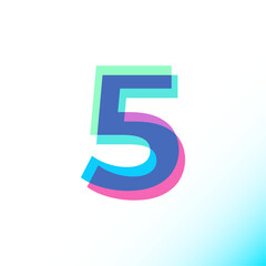 5 years anniversary celebrations logo concept