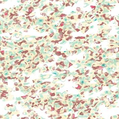 Multicolored random flying brush strokes. Veil or fish net imitation. Pinkish brown, dark pink, sea mist, corn silk and topaz colors on the white background. Seamless hand drawn pattern