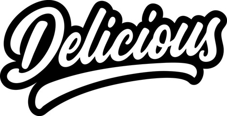 delicious logo in black over white