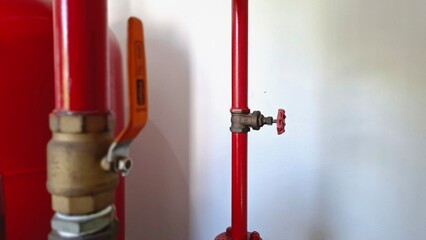 semarang, indonesia, thursday, june 26, 2025 : two different isolation valves on hydrant pipe...