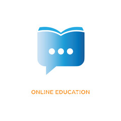 Online education logo template vector