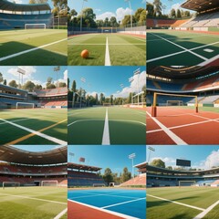 Obraz premium tennis court yard line