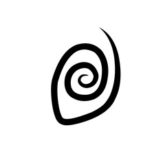 hand drawn spiral scribble icon