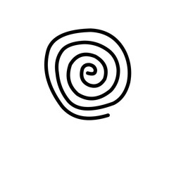 hand drawn spiral scribble icon