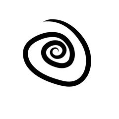 hand drawn spiral scribble icon