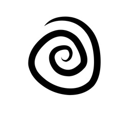 hand drawn spiral scribble icon