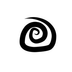 hand drawn spiral scribble icon