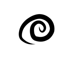 hand drawn spiral scribble icon