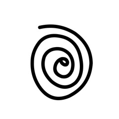 hand drawn spiral scribble icon
