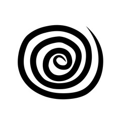 hand drawn spiral scribble icon