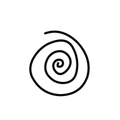 hand drawn spiral scribble icon