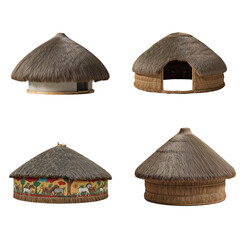 Modern architecture in Africa set of round African houses
