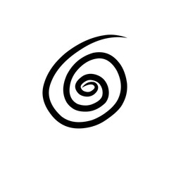 hand drawn spiral scribble icon