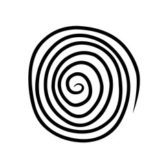 hand drawn spiral scribble icon