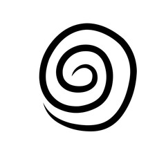 hand drawn spiral scribble icon