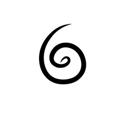 hand drawn spiral scribble icon