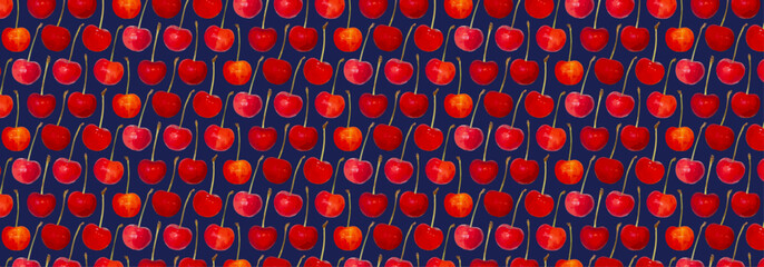 Very cute cherry pattern__navy_02