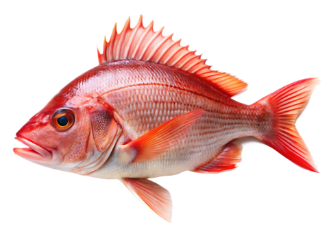  red snapper isolated on white background , PNG