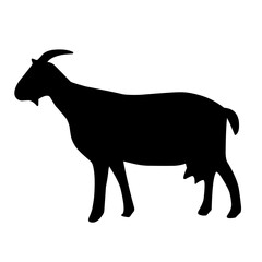 Goat silhouette vector 