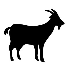 Goat silhouette vector 
