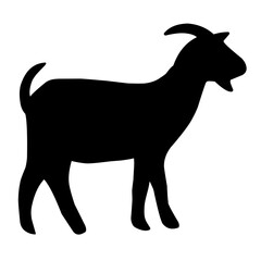 Goat silhouette vector 