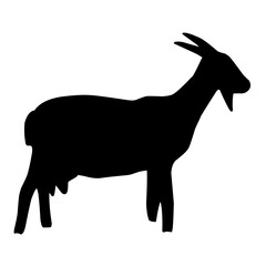 Goat silhouette vector 