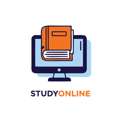 Online education logo template vector
