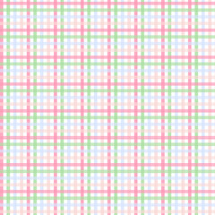 Pastel Pink and Green Plaid Seamless Pattern Background