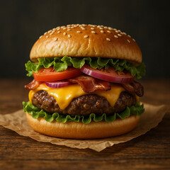 Classic Bacon Cheddar Burger Perfection