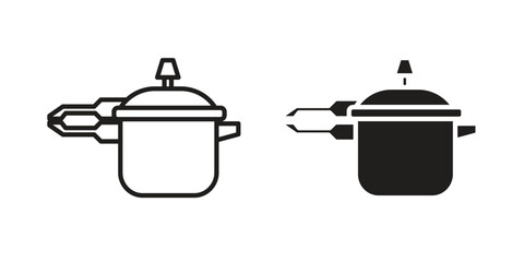 pressure cooker icon Vector simple flat graphic illustration.