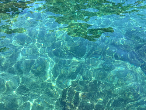 Amazing turquoise blue crystal clear sea.