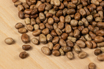 Dried Vicia Faba beans macro, source of vegetable protein