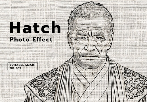 Hatch Photo Effect for Artistic Line Drawing Style