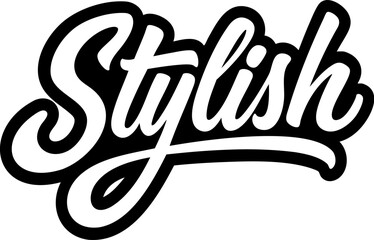stylish logo in black over white