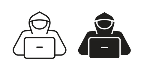 Hacker icon Vector simple flat graphic illustration. © Recoonde