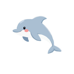 Simplified Cartoon themed Dolphin 