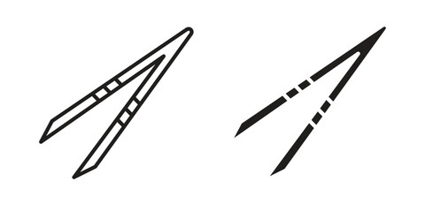 Eyebrow tweezers icon Vector simple flat graphic illustration.