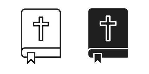 Obraz premium Bible icon vector, Symbol, logo illustrations