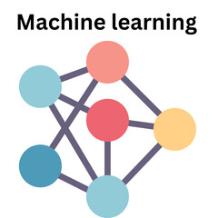 Artificial intelligence network connection neural concept for machine learning data science analysis on transparent background