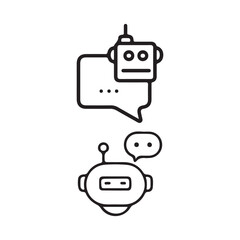 Customer service bot vector. Chatbot icon. Illustration eps 10