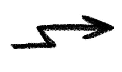 Arrow grunge vector icon. Doodle arrow grunge vector. Arrow hand drawn chalk vector.