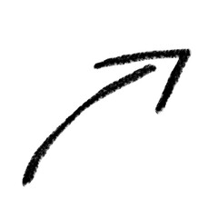 Arrow grunge vector icon. Doodle arrow grunge vector. Arrow hand drawn chalk vector.