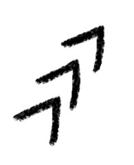 Arrow grunge vector icon. Doodle arrow grunge vector. Arrow hand drawn chalk vector.