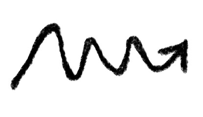 Arrow grunge vector icon. Doodle arrow grunge vector. Arrow hand drawn chalk vector.